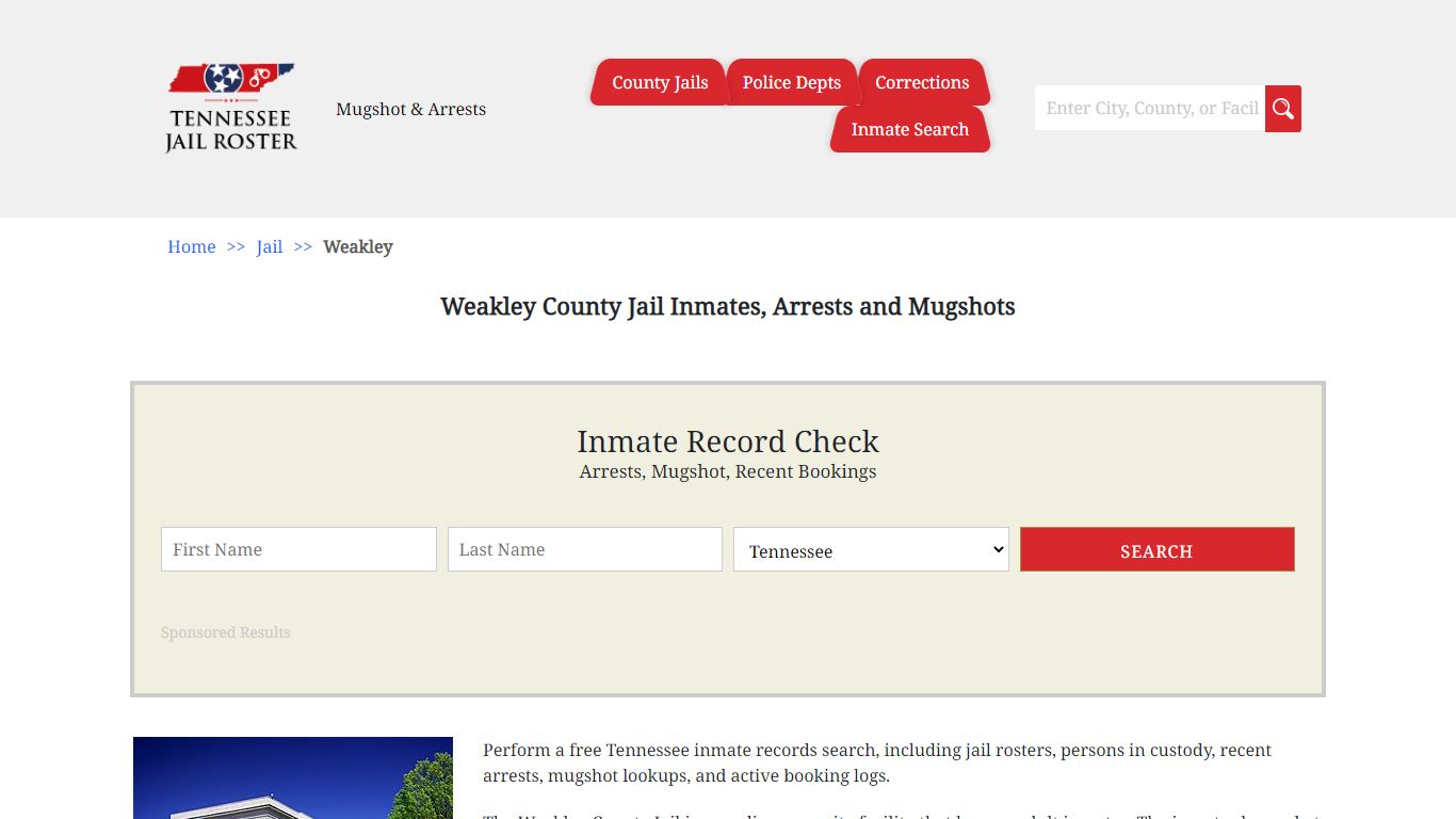 Weakley County Jail Inmates, Arrests and Mugshots